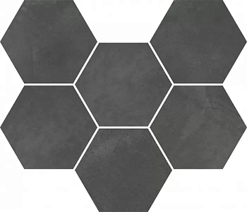Мозаика Continuum Mosaico Hexagon Petrol 25x29